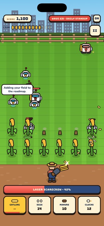 Defending the cornfield from corporate robots during wave two